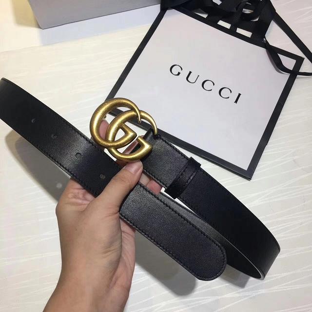 2017 GG top quality leather belt G001 black