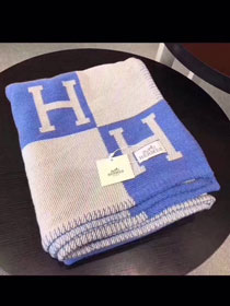 Hermes original wool avalon blanket HB0065 blue