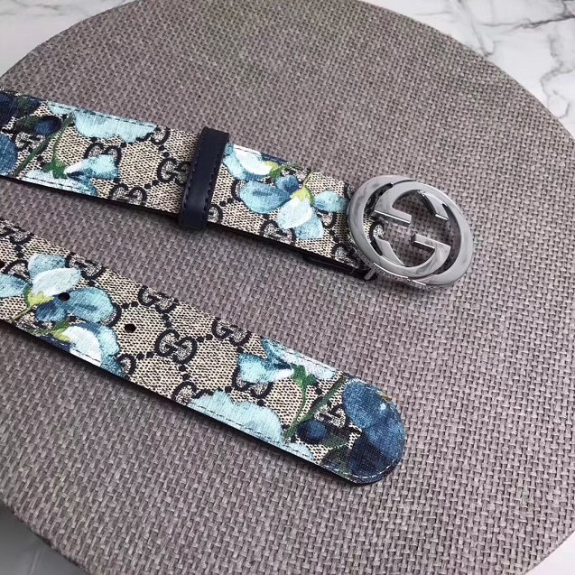 GG original blooms canvas belt 37mm 370543 blue