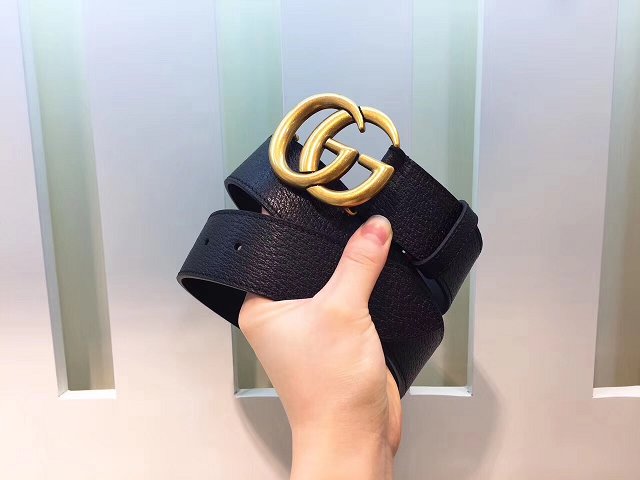 GG original calfskin belt 40mm 370717 black(gold)