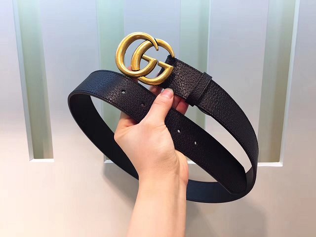 GG original calfskin belt 40mm 370717 black(gold)