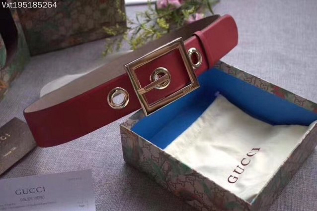 GG original calfskin belt 48mm g00001 red