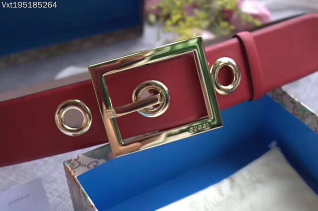 GG original calfskin belt 48mm g00001 red