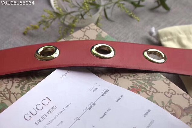 GG original calfskin belt 48mm g00001 red