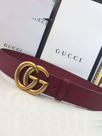 GG original calfskin flower belt 38mm 405624 bordeaux