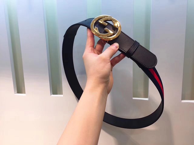 GG original nylon web belt 40mm 370717 red&black