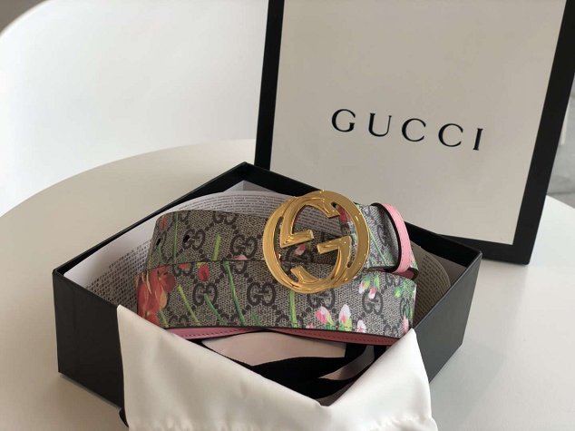 GG original blooms canvas belt 37mm 370543 pink