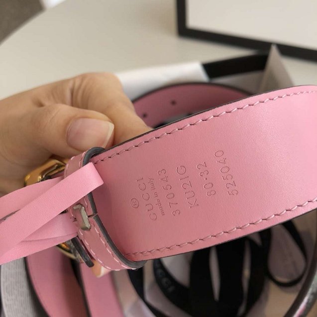 GG original blooms canvas belt 37mm 370543 pink