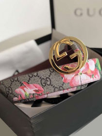 GG original blooms canvas belt 37mm 370543 pink