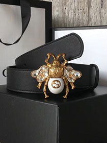 GG original calfskin bee buckle belt 20mm 114984 black