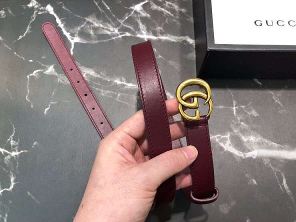 GG original calfskin belt 20mm 409417 bordeaux