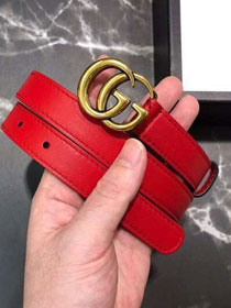 GG original calfskin belt 20mm 409417 red
