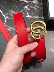GG original calfskin belt 30mm 409418 red