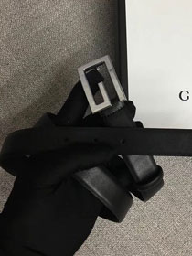 GG original calfskin belt with G buckle 523305 black