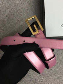 GG original calfskin belt with G buckle 523305 pink