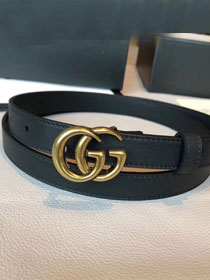 GG original calfskin belt with double G 30mm 409418 black