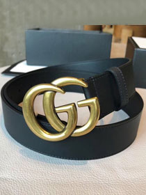 GG original calfskin belt with double G 40mm 409419 black