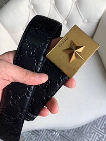 GG original calfskin belt with star 40mm 406831 black