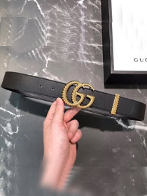 GG original calfskin belt with torchon double G 25mm 524103 black