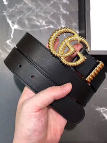 GG original calfskin belt with torchon double G 38mm 524105 black