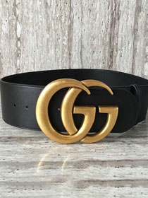 GG original calfskin wide belt 70mm 453265-2 black