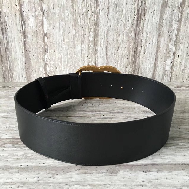 GG original calfskin wide belt 70mm 453265-2 black