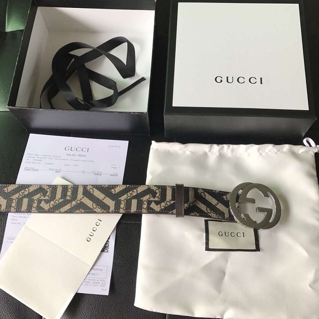 GG original canvas belt with G buckle 295777 