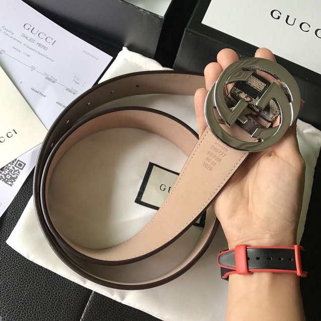 GG original canvas belt with G buckle 295777 