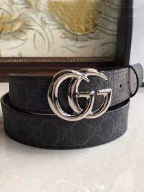 GG original canvas belt with G buckle 35mm 473030 black