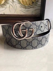GG original canvas belt with G buckle 35mm 473030 grey