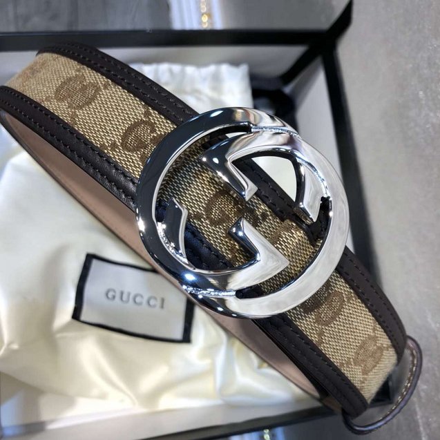 GG original canvas supreme belt 114876 coffee