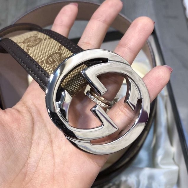 GG original canvas supreme belt 114876 coffee