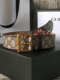 GG original canvas supreme snake belt 35mm 434520 coffee