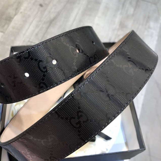 GG original light calfskin belt with G buckle 223891 black