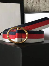 GG original nylon web belt 459122 blue&red