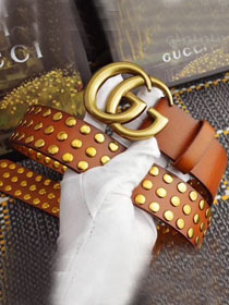 GG original studded calfskin belt 40mm 409416 brown