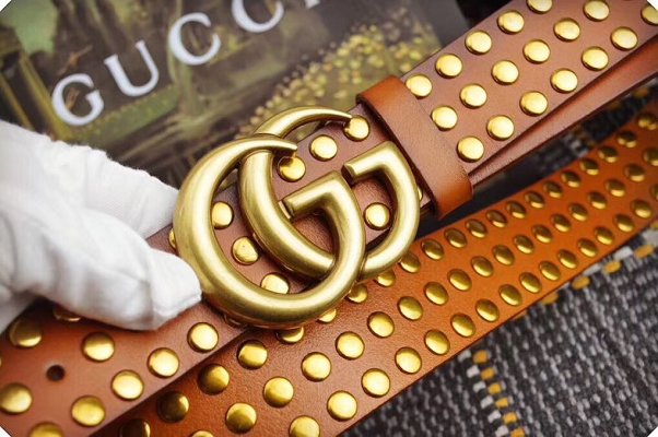 GG original studded calfskin belt 40mm 409416 brown