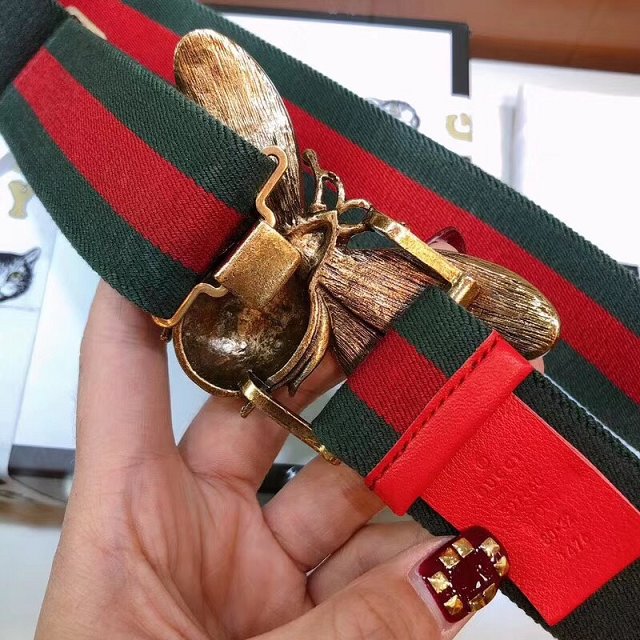 GG original web belt with bee 38mm 453277 red&green