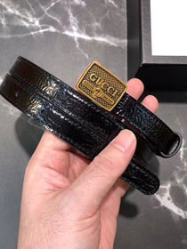 Gucci original calfskin logo belt 15mm 523310 black