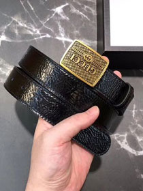 Gucci original calfskin logo belt 30mm 523311 black