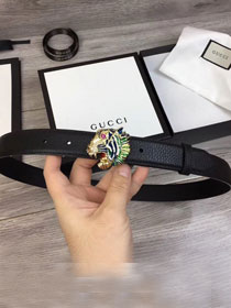 Gucci original grained calfskin belt 30mm 474345 black