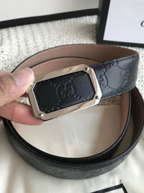 Gucci original signature calfskin belt 38mm 411924 black