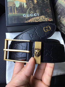 Gucci original signature calfskin belt 38mm 474311 black