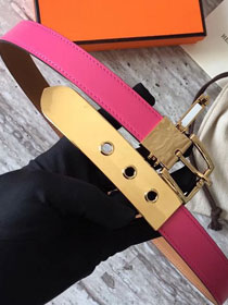 Hermes original calfskin belt 24mm H076313 peach red