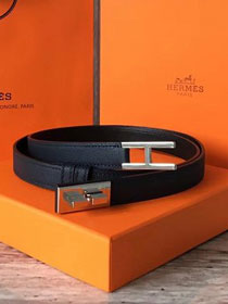 Hermes original epsom leather belt 17mm H069855 black