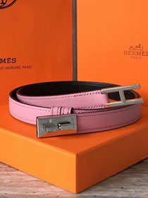 Hermes original epsom leather belt 17mm H069855 pink