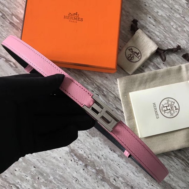 Hermes original epsom leather belt 17mm H069855 pink