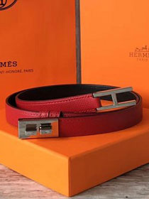 Hermes original epsom leather belt 17mm H069855 red