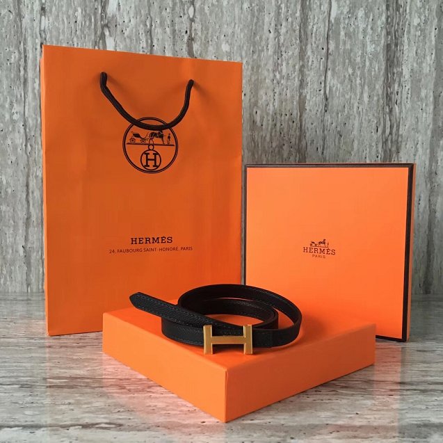 Hermes original epsom leather focus belt 13mm H065556 black