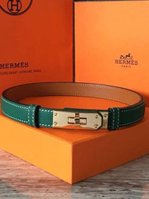 Hermes original epsom leather kelly belt 17mm H069853 green